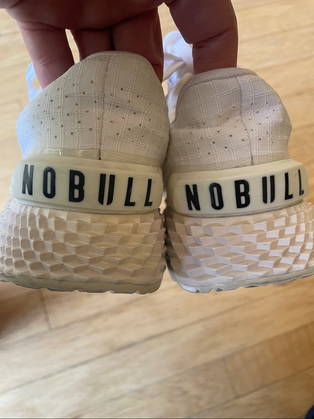 NOBULL Textured Heel White Trainer Sneakers | Cross Training Gym Shoes | - Picture 4 of 7